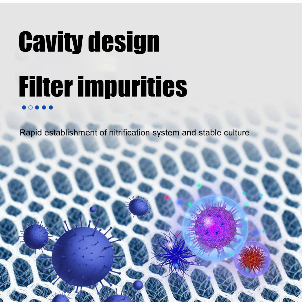 6d 8s Aquarium Biochemical Purification Filter  Cotton Honeycomb Hole Design Strong Water Permeability Glue-free Filter Accessories