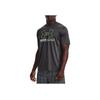 Under Armour Letter Logo Training Print Shoulder T-Shirt Men Tops Gray 1370367-010