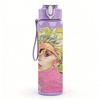 1PC Blonde Female Singer 750ml sports water bottle leakproof straw lid outdoor office home