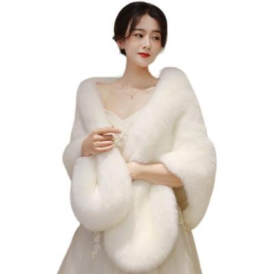 Bridal Wedding Shawl Women's Accessories Imitating Animal Hair Fashion Dress Cheongsam With Scarf
