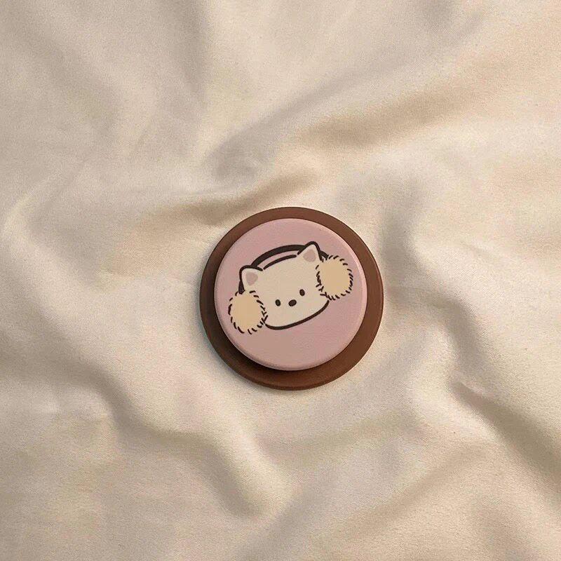 Cute Cartoon Dog Airbag Phone Holder with Retractable Foldable Magsafe Compatibility
