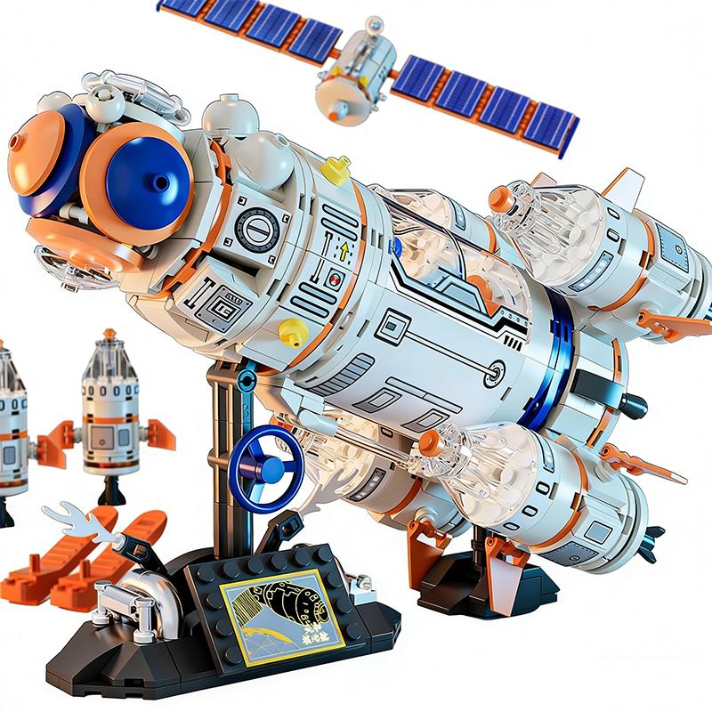 High-Quality 2 In1 Space exploration High-Quality Capsule High-Quality Building High-Quality Blocks High-Quality Space Space facility Space launch