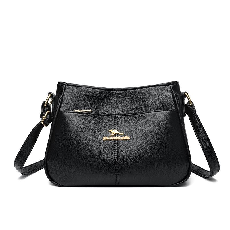 Elegant Simple and Classic Soft Leather Texture Large Capacity Versatile for Commuting Casual Single-shoulder Bag