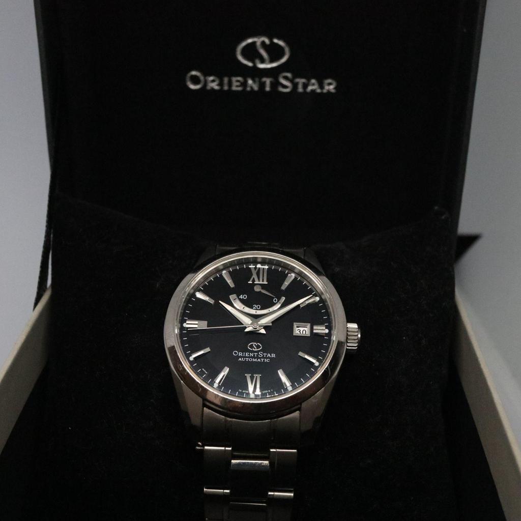 Used [Working item] ORIENT STAR Urban Standard Titanium WZ0051AF Black Automatic Winding