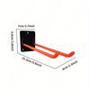 1pc Heavy Duty Steel Wall-Mounted Garage Storage Hook Organizer - Multi-Functional Tool Hanger for Shovels, Rakes, Garden Tools - Space