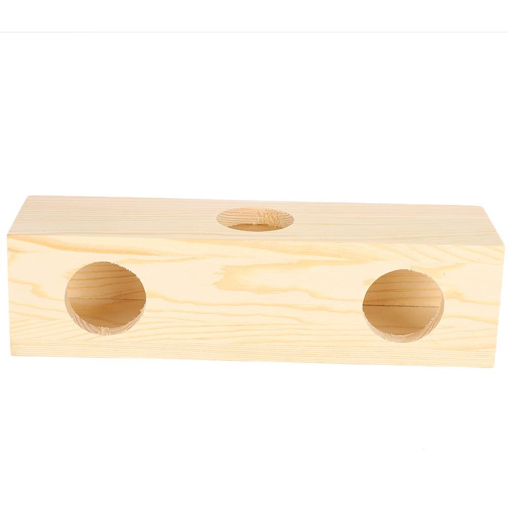 Hamster Tunnel Wood Tube House Extension Small Pets Training Playing Exercise ToySmall Straight