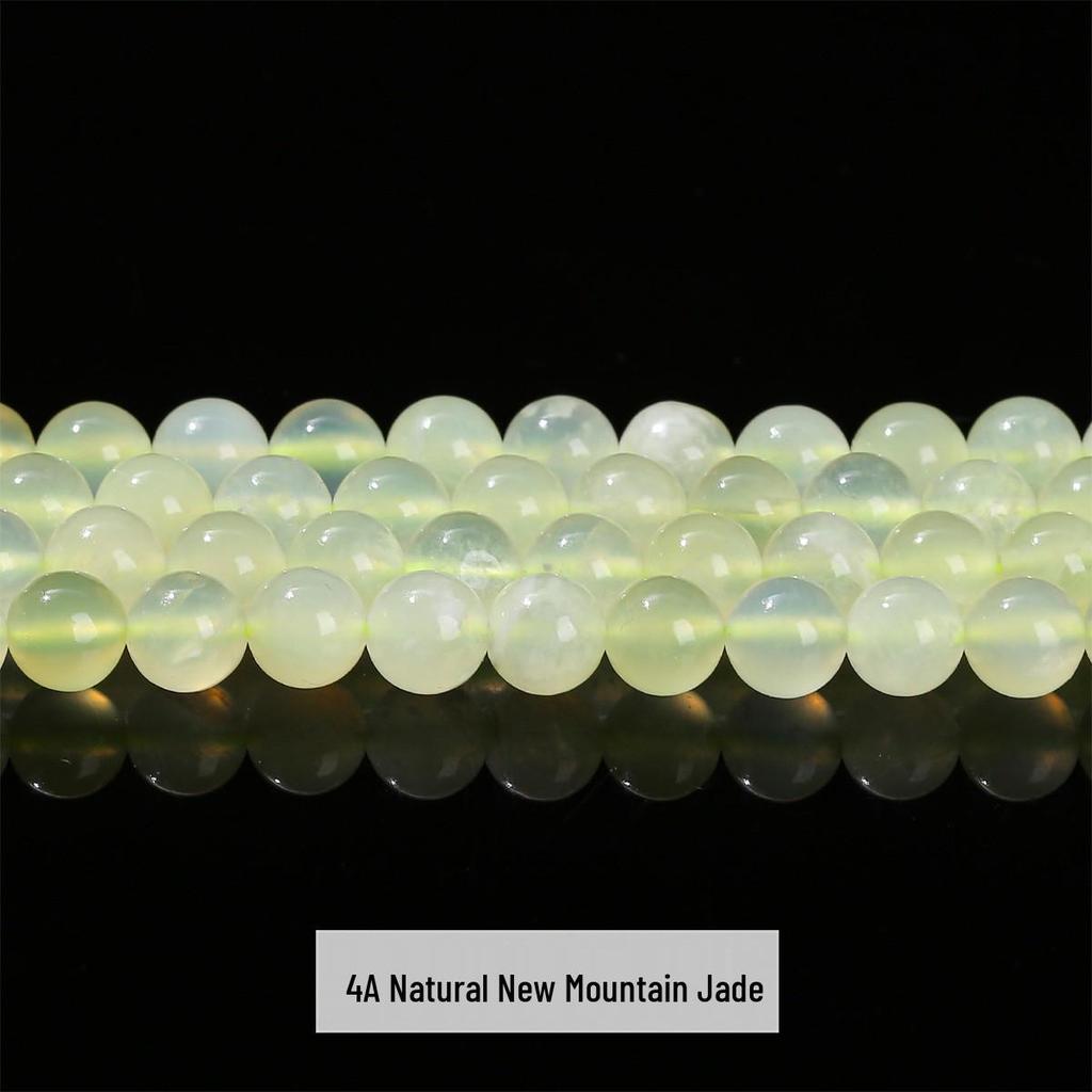Jing Suo Naturalne Zielone Jadeitowe Okrągłe Koraliki do Tworzenia Biżuterii i Bransoletek DIY