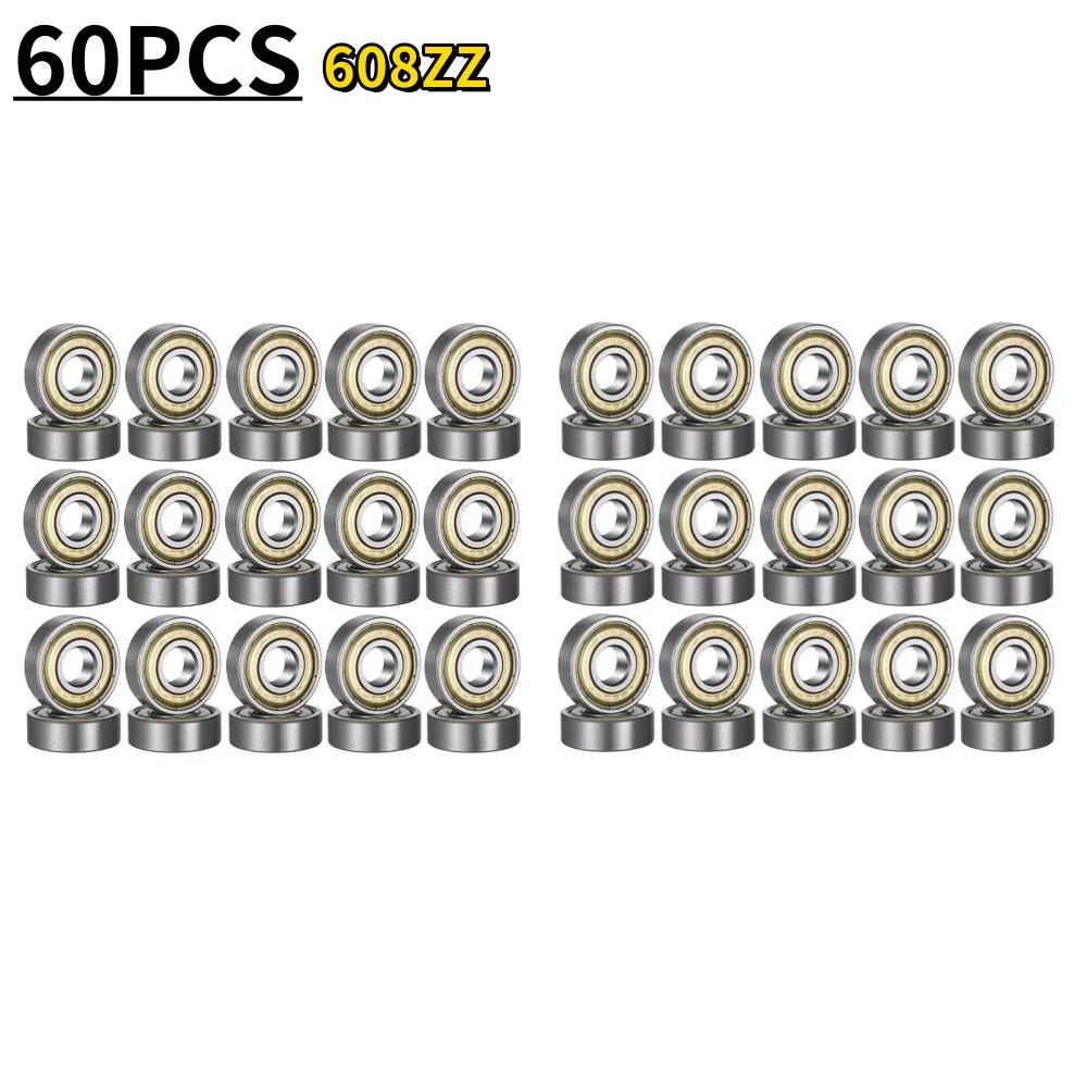 Kuličková ložiska 608ZZ Uhlíková ocel Jednořadé ložisko Miniaturní ložiska s hlubokou drážkou pro skateboardové 3D tiskárny Brusle Příslušenství