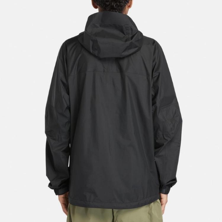Timberland Solid Color Hooded Casual Waterproof Packable Jacket Men Jackets Black A41TF-001