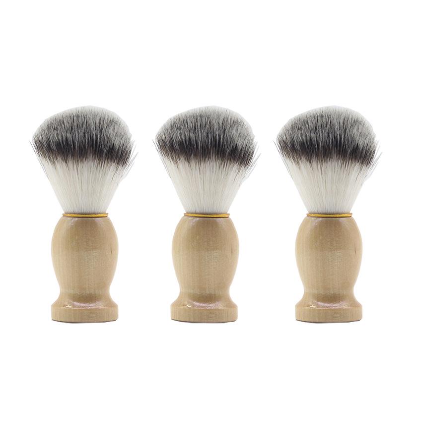 Men's Old-Fashioned Wooden Beard Shaving Brush