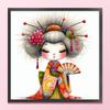 Kit de Punto de Cruz Artístico Geisha Impreso 11CT Hilo de Algodón Ecológico Bordado Completo