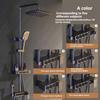 Nozzle Shower Spray Kit Copper Shower Set Household Digital Display Constant Temperature Shower System Bathroom Booster