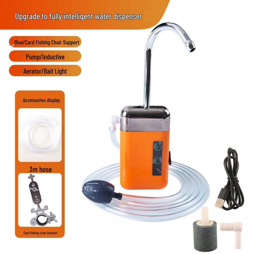 Tragbarer wiederaufladbarer elektrischer Wasserspender für Händewaschen im Freien und Belüfter zum Angeln