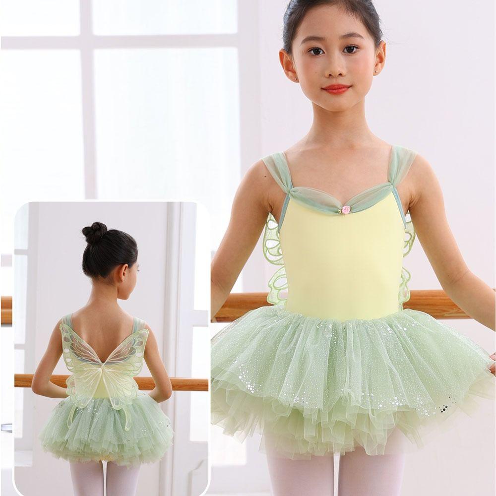 Camisole Style Tutu Gymnastics Leotards Sleeveless Design Ballerina Tutu Dress  Kids