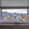 Static Cling Glass Window Stickers Colorful Small Flowers Leaves for Cabinet Shop Window Home Decor