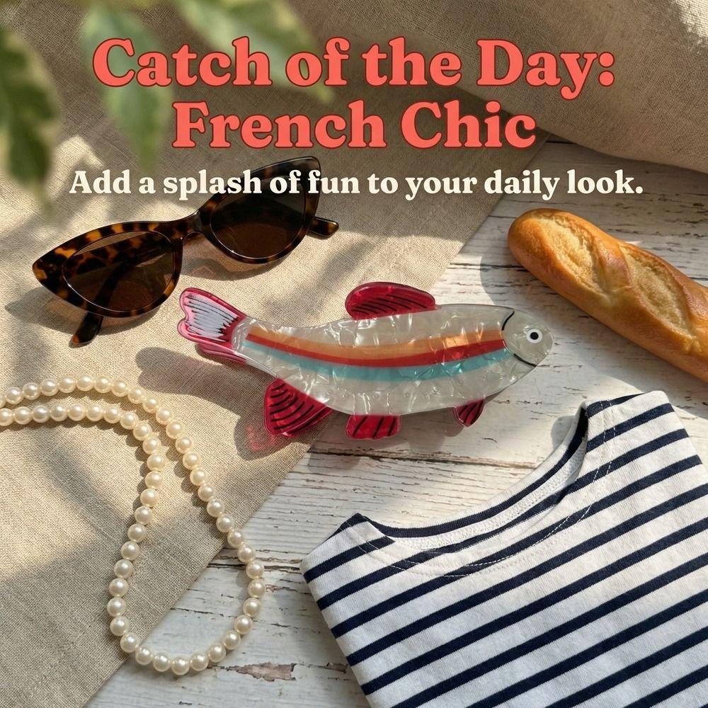 Hairpin Ocean Animal Hair Claw Tuna Fish Fish Grab Clip Marine Life Fish Hair Clip Girls