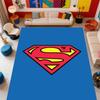 Superman superhero logo rug, suitable for bedrooms, living rooms, and home sofa decoration; large children's decorative floor