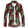 Men's Youth Floral Print Long Sleeve Shirt, Plus Size, Spring/Autumn Collection - Handsome & Casual Style