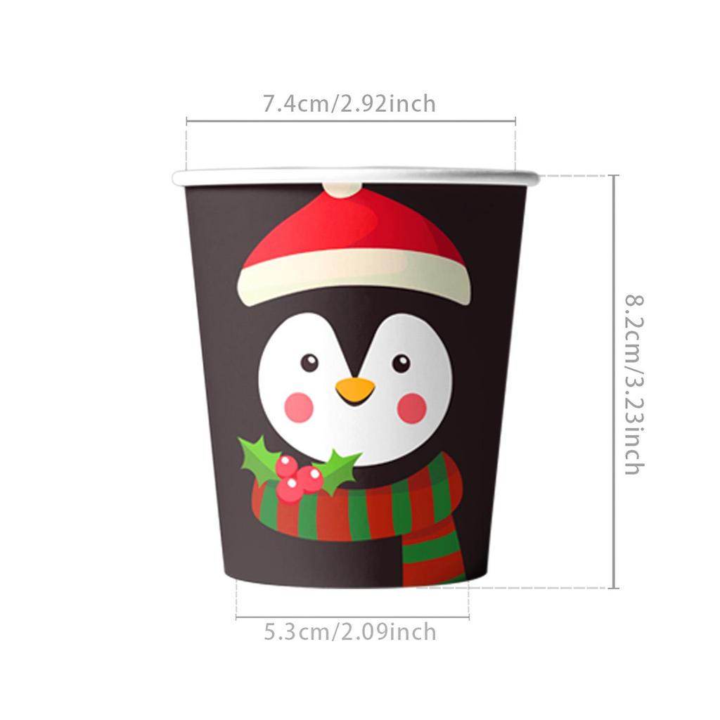Neues Weihnachts-Cartoon Kinderparty Einweggeschirr-Set: Teller, Tassen, Servietten, Dekorationen