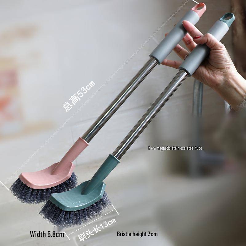 Long Handle No Dead Corner Toilet Cleaning Brush for Squat Toilets and Floors