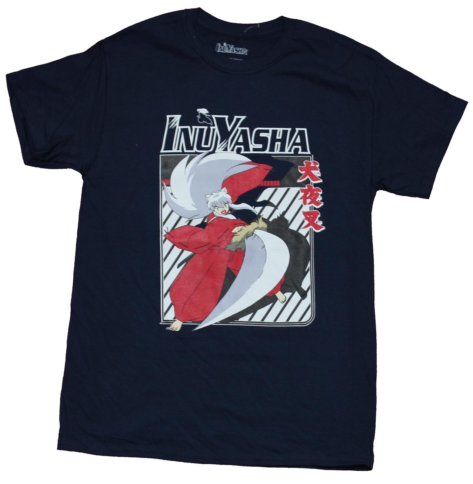 Inuyahsa Adult New T-shirt Wielding Blade Battle Ready Action Box L