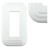 Sugatsune Industrial Switch & Outlet Plate, Premium Enamel Retro Series, White, PXP-HH01-WT