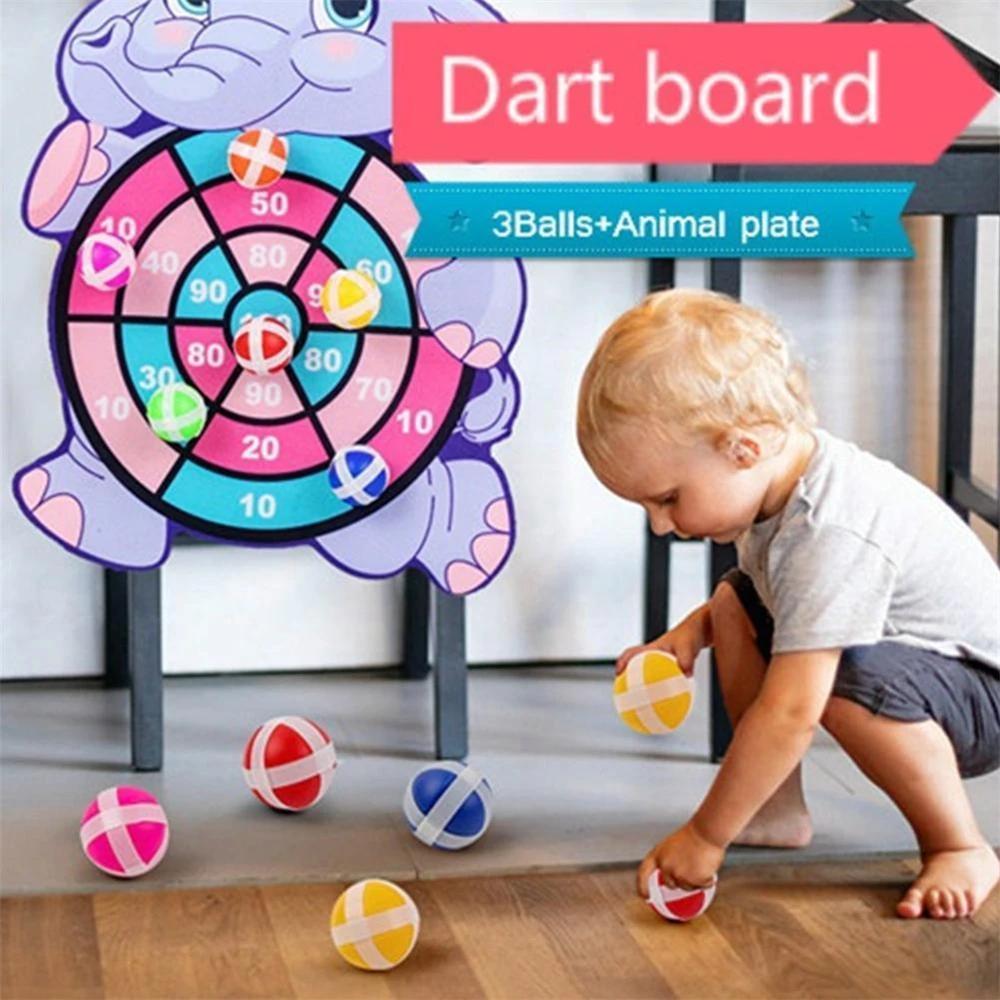 Non-Toxic Outdoor Games Toys For 3 4 5 Years Children Sports Toys Large Dart Board Sticky Balls Bow And Arrow For Kids Indoor Party Game