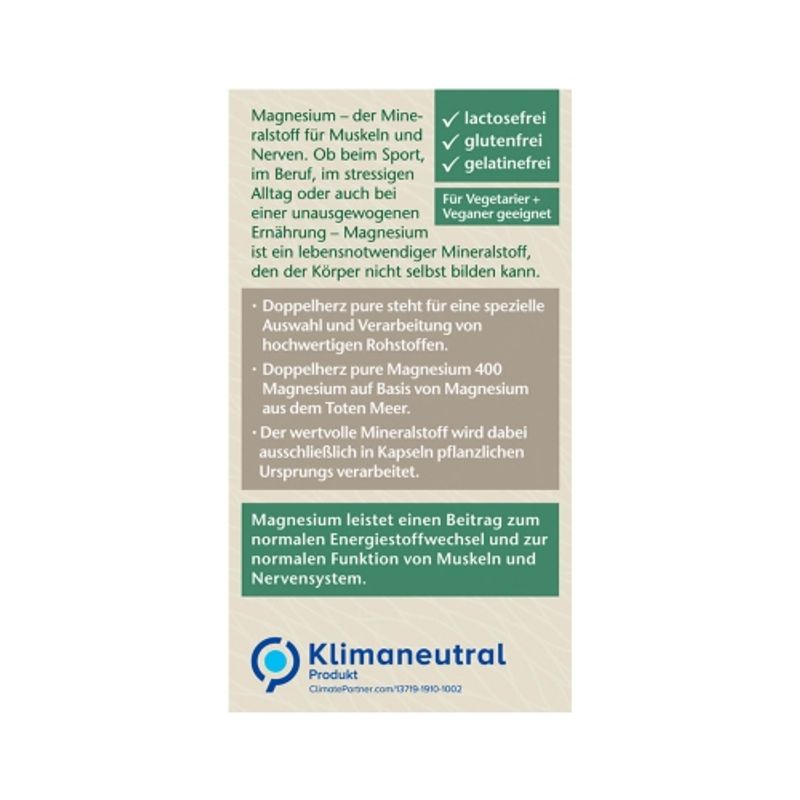 Doppelhertz Magnesium 400 60 Capsules 45.7g