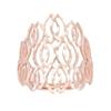 Russian 585 Purple Gold Hollow Car Flower Ring Elegant Temperament Rose Gold Plated Rhombus Ring Jewelry