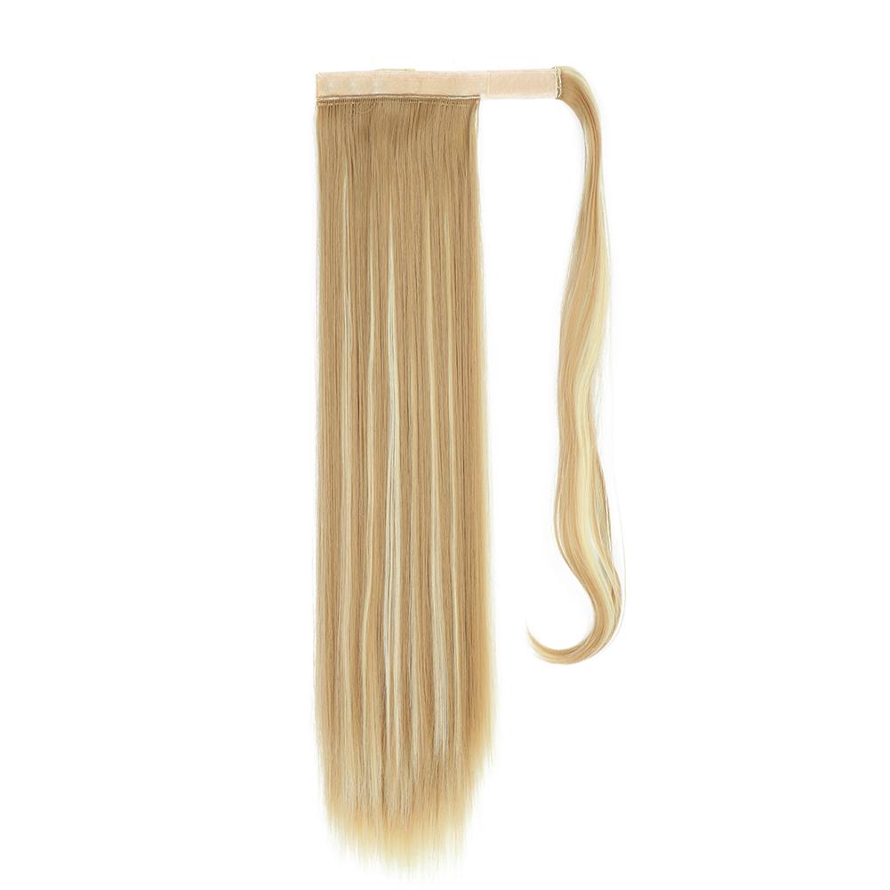 MISS WIG Women's Silky Straight Synthetic Clip In Drawstring Ponytail Hairpieces for Women Hair Extension