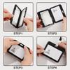 Two sided Transparent Protective Case Waterproof Card Protector Protective Sleeve Vaccination Record Card ID Card Holder