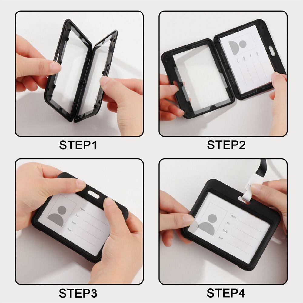 Two sided Transparent Protective Case Waterproof Card Protector Protective Sleeve Vaccination Record Card ID Card Holder