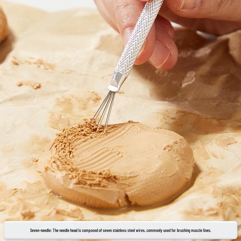 Beginner Pottery Needle Set: 7 Aluminum Detailing Tools for Sculpting Clay