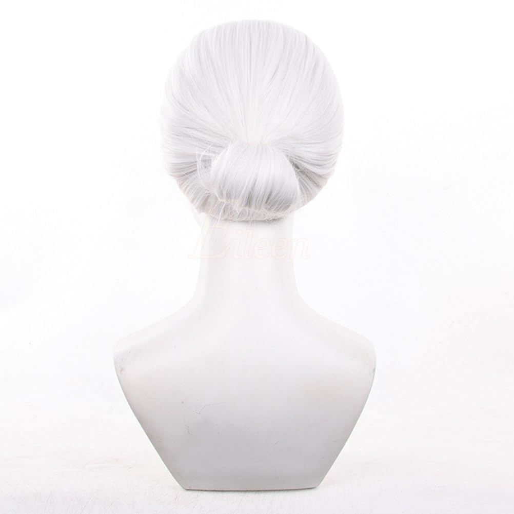 Eileen Taro Sakamoto Wig, Bun Hairstyle, Heat-Resistant, Perfect for Disguises and School Festivals (Includes Net)