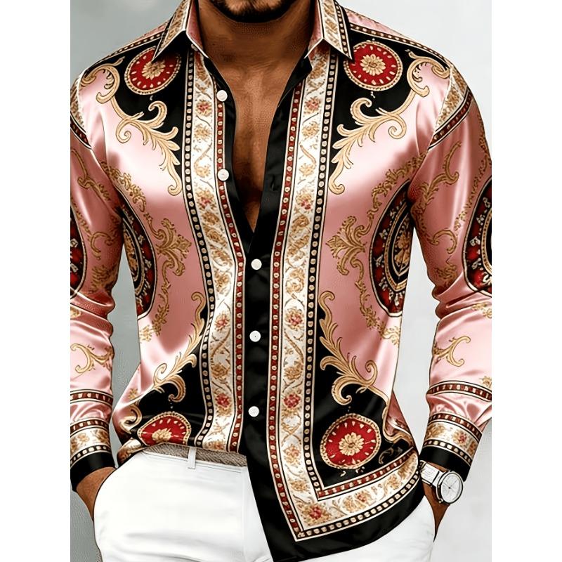 Herren Langarmshirt, Vintage Barock Digitaldruck