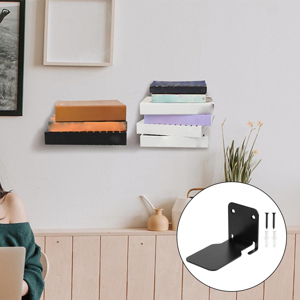 2Pcs Invisible Floating Bookshelf Holder Heavy Duty Book Organizer for Home