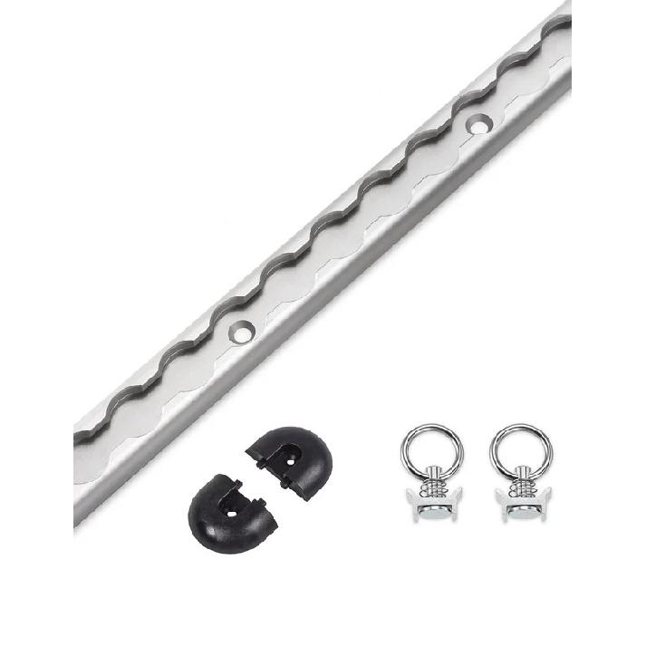 For Enclosed Trailer Cargo Fixing Trarvel Transfer 19.7 Inch Aluminum L Track Tie-Down System Aluminum Delivery Tie-Down Rail