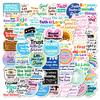 10/30/56pcs Motivational Jesus Phrase Graffiti Stickers Bible Verse Faith Decals Waterproof Graffiti Stationery Diary Sticker