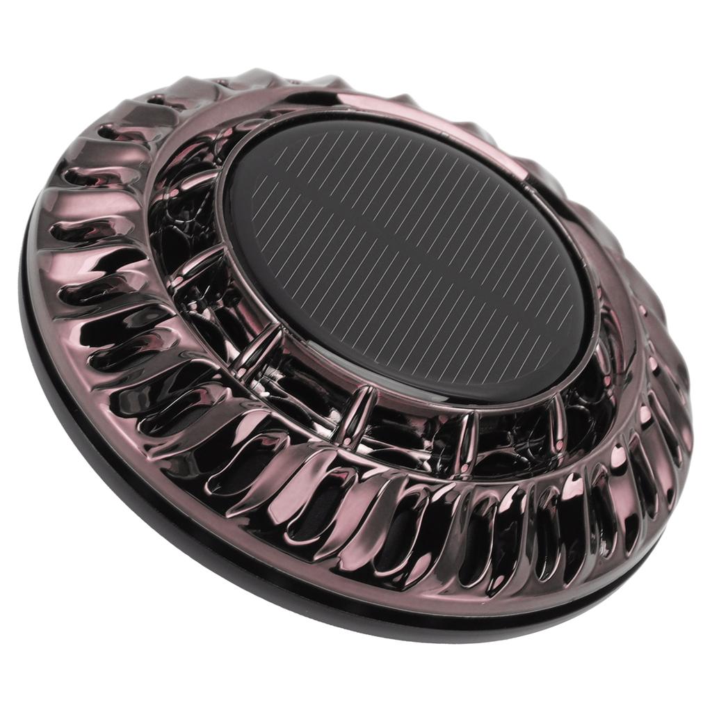 Solar Car Perfume Diffuser Automatic Rotating Decorative Car Aromatherapy Machine for Office Home Silver Black