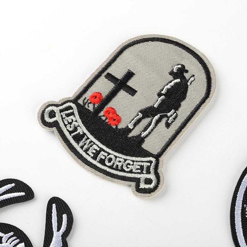 Round Embroidered Clothing Patch - Adhesive Badge Accessory