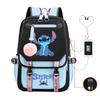 Campus-Style Cartoon Print Personalized Versatile Backpack, Student Casual Large-Capacity Backpack