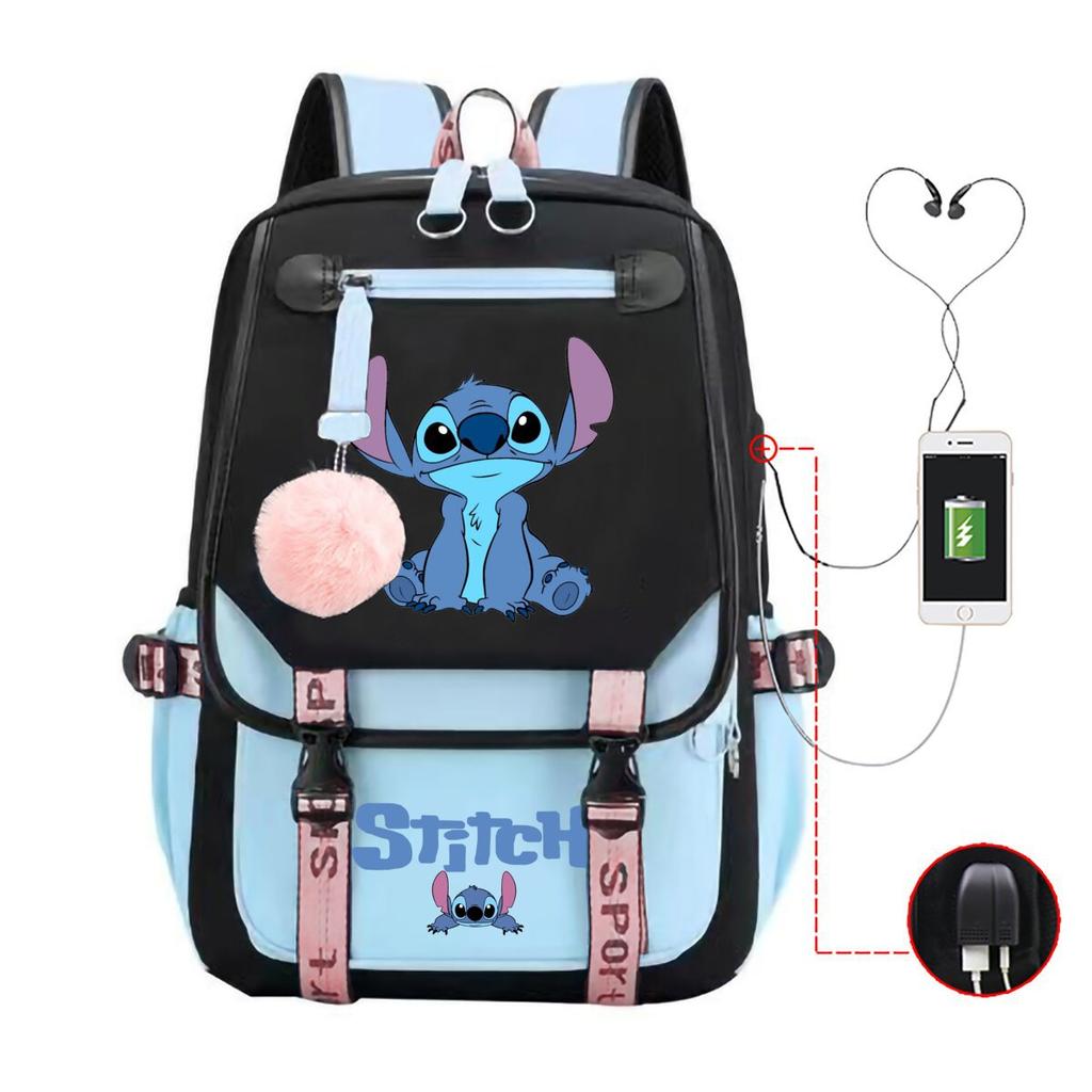 Campus-Style Cartoon Print Personalized Versatile Backpack, Student Casual Large-Capacity Backpack