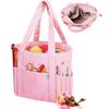 Portable Corduroy Knit Bag Casual Knitting Storage Bag Stylish Yarn Storage Bag  Camping