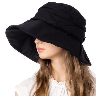Large Cool Nobel UV Completely UV UV Comes with Chin Strap [Loo&c] Women's Hat, Size, Touch, Hat, Blackout, Protection, Spring/Summer, Protection,