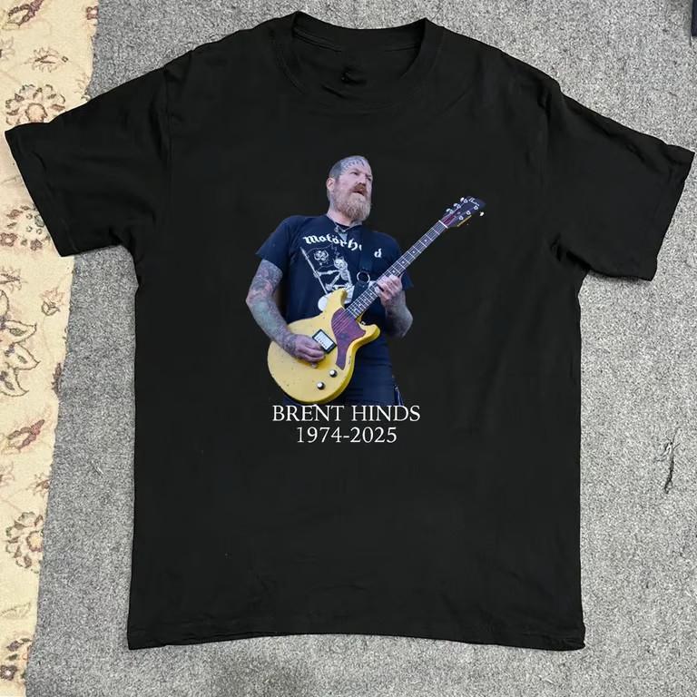 Mastodon Band Brent Hinds 1974-2025 T Shirt Black All Size Unisex T-Shirt XXXXL