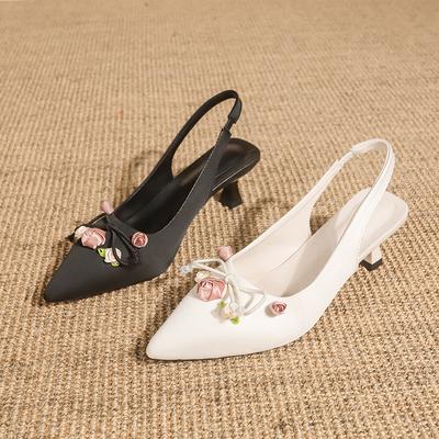 Niche High Heels Bag Head Sandals Women's 2025 Summer New Large Size Pointed Single Shoes