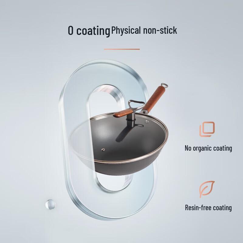 SANHO 0-Coating Lightweight Iron Wok