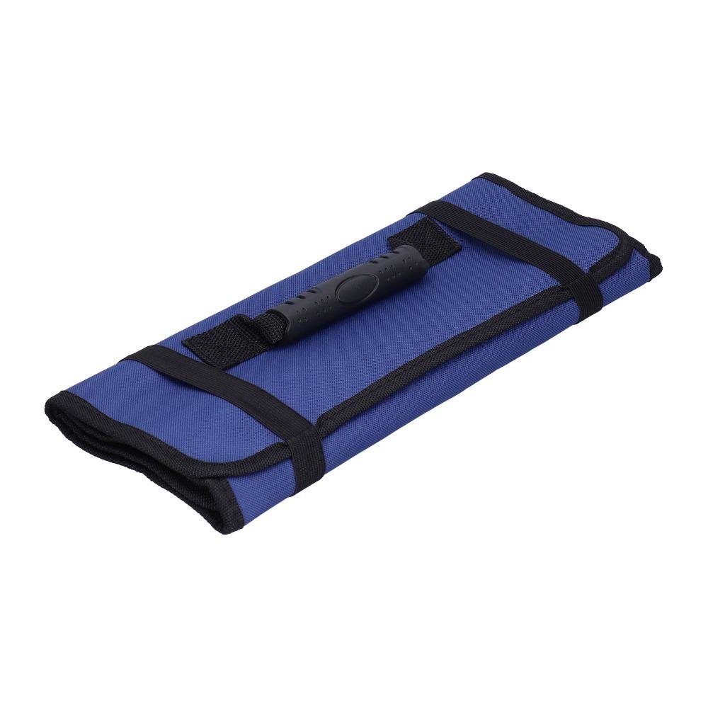 Portable Reel Type Tool Bag 22 Pockets Tool Storage Bag Durable Wrench Roll Up Bag  Electrician