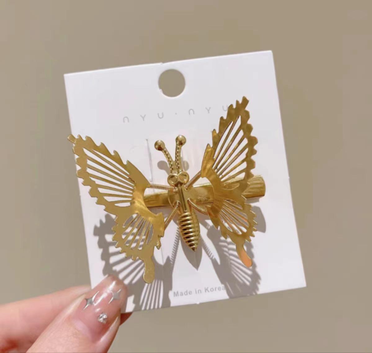 2024 Dreamy Colorful Crystal Butterfly Hair Clip for Girls