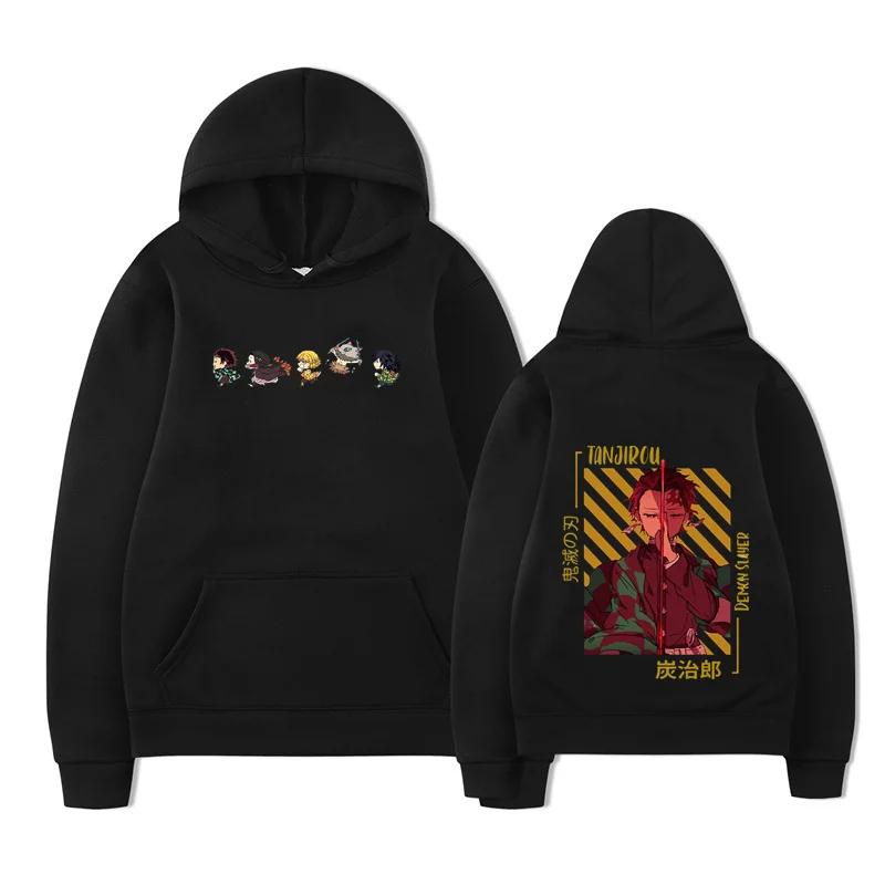 Autumn Anjuro Bakugou Hoodies Men Women Fashion High Street Sweatshirts Vintage Pullovers Tanjiro Hoodie Oversized Tops